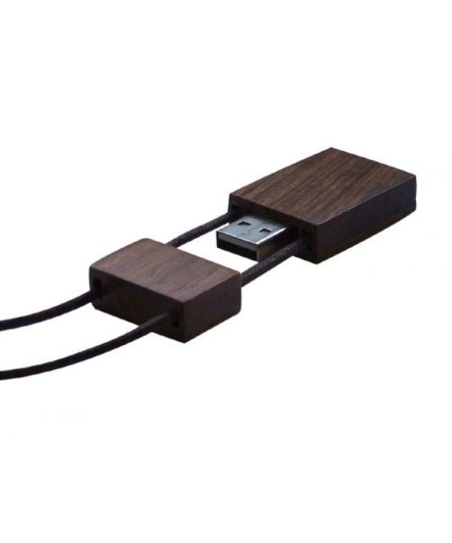 Pendrive reklamowy z nadrukiem logo firmy Drewniany NC1D 