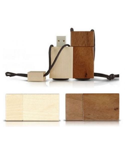 Pendrive reklamowy z nadrukiem logo firmy Drewniany NC1D 