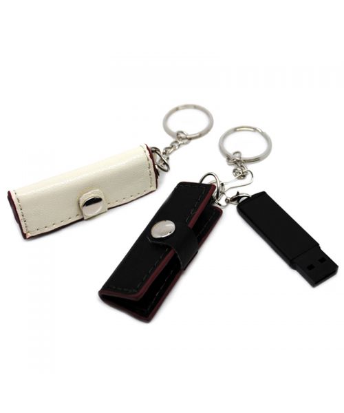Pendrive reklamowy z nadrukiem logo firmy Skórzany NC30R 